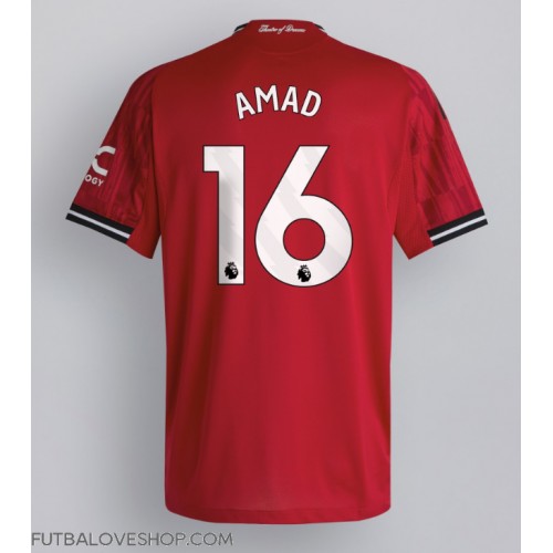 Dres Manchester United Amad Diallo #16 Domáci 2025-26 Krátky Rukáv